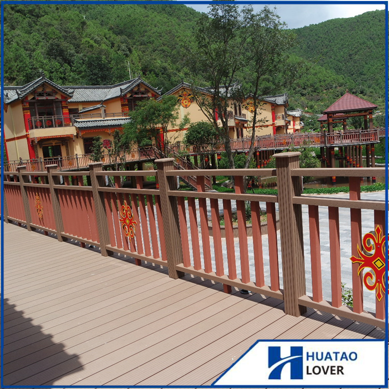 3D Embossed Fencing Board Wooden Embossing Anti UV Waterproof WPC Fence