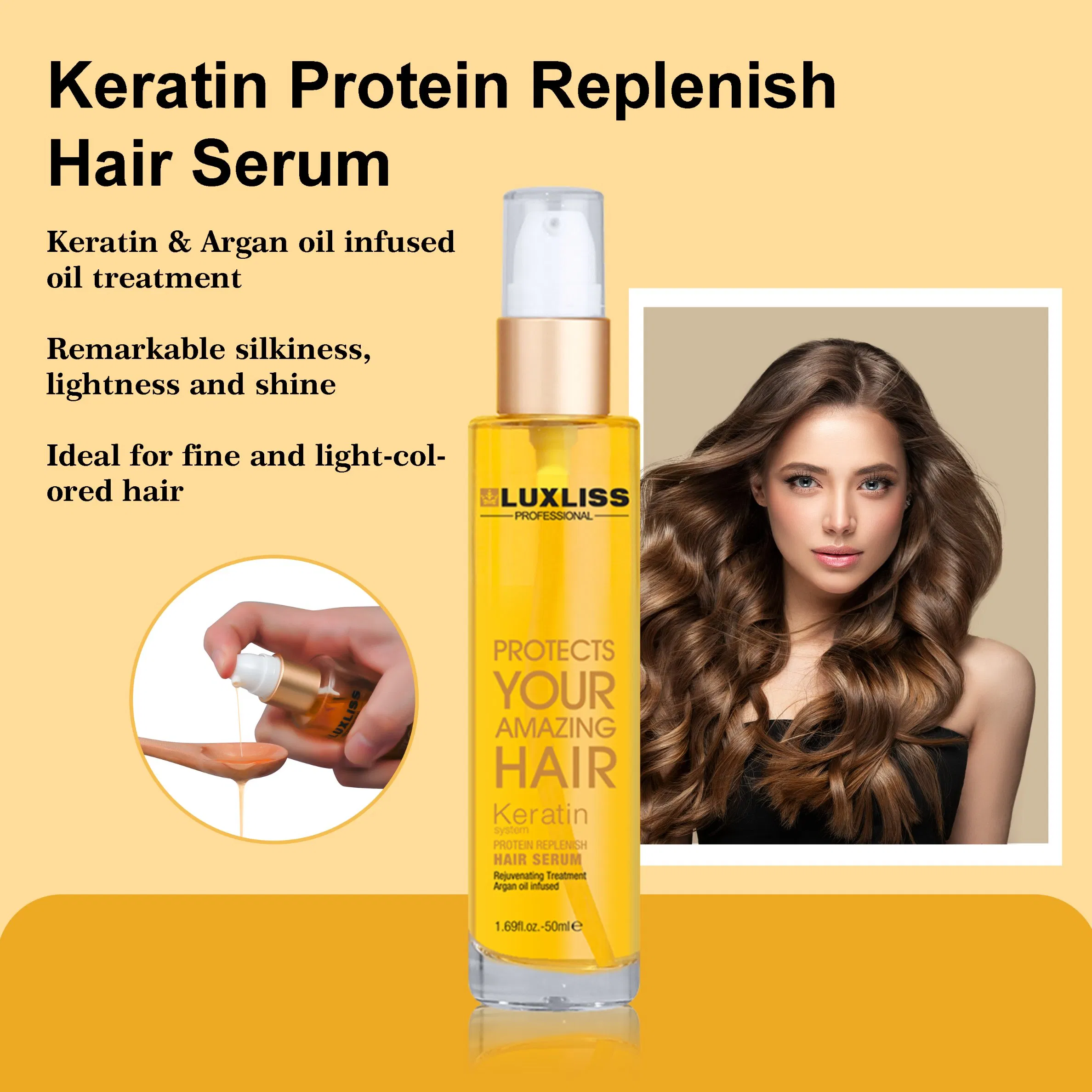 Luxliss Best Argan Oil Shine Finish Keratin Hair Serum Oil for Women