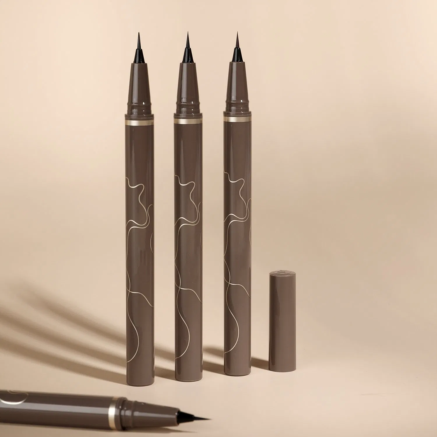 Black Liquid and Smudge-Proof Eyeliner Pencil with Fast-Dry Smooth Brush
