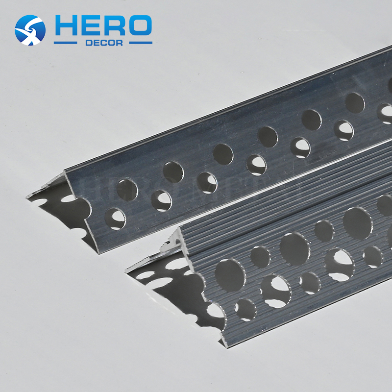Aluminum Drywall Corners Edge Angle Strip Hospital High Quality Guard Wall Protection According to Customer's Demand Hero Metal Bead Tile Trim