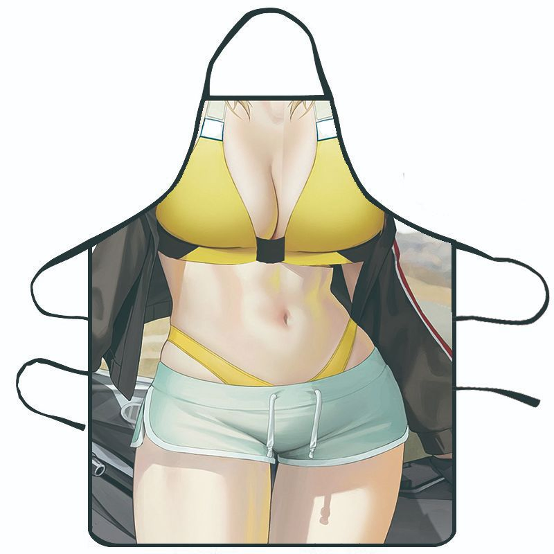 Stylish Waterproof Denim Apron for Home Cooking Enthusiasts