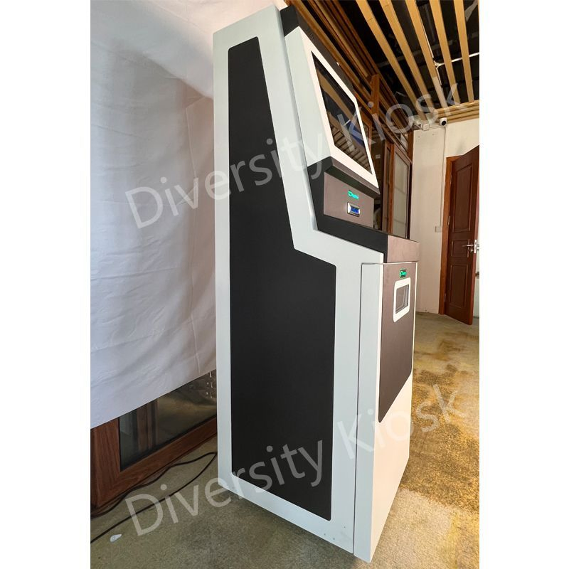 Stand on Floor Electricity Water Gas Bill Payment ATM Cash Banknotes Recycler Self Service Solution Shop Installation