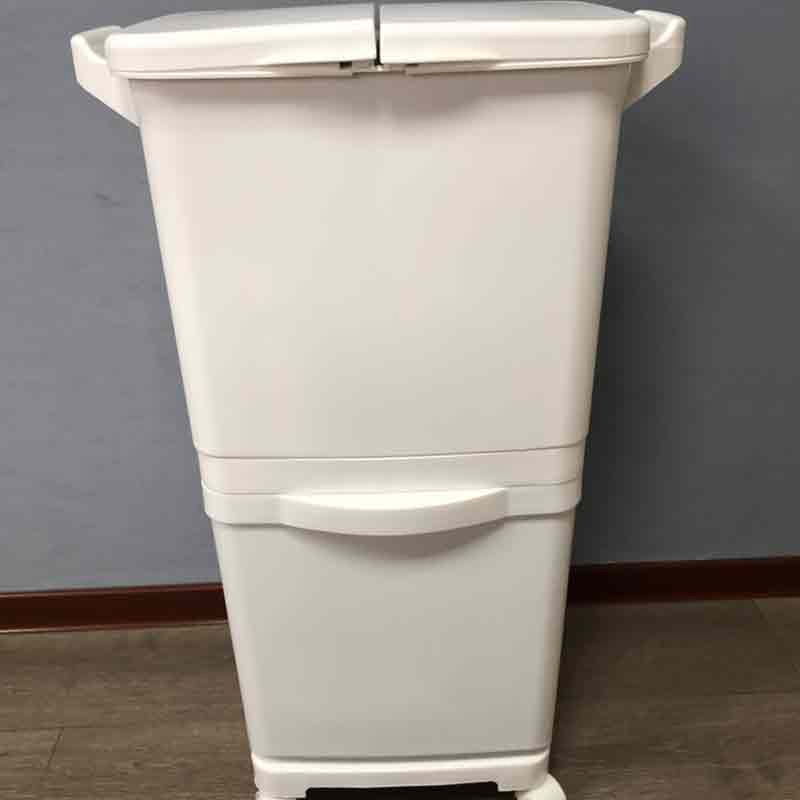 Japanese-Style Large Integrated Press-Type Kitchen Trash Can Odor-Proof Double-Layer Sorting Garbage Sorting Trash Can