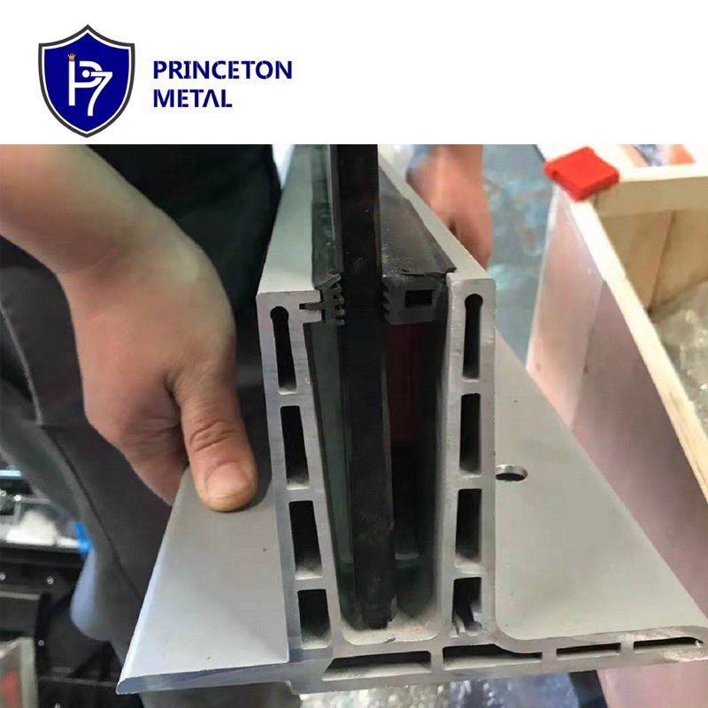 Stair Glass Railing Top Mounted Balcony Aluminum U Channel Tempered Glass Frameless Pool Balustrades