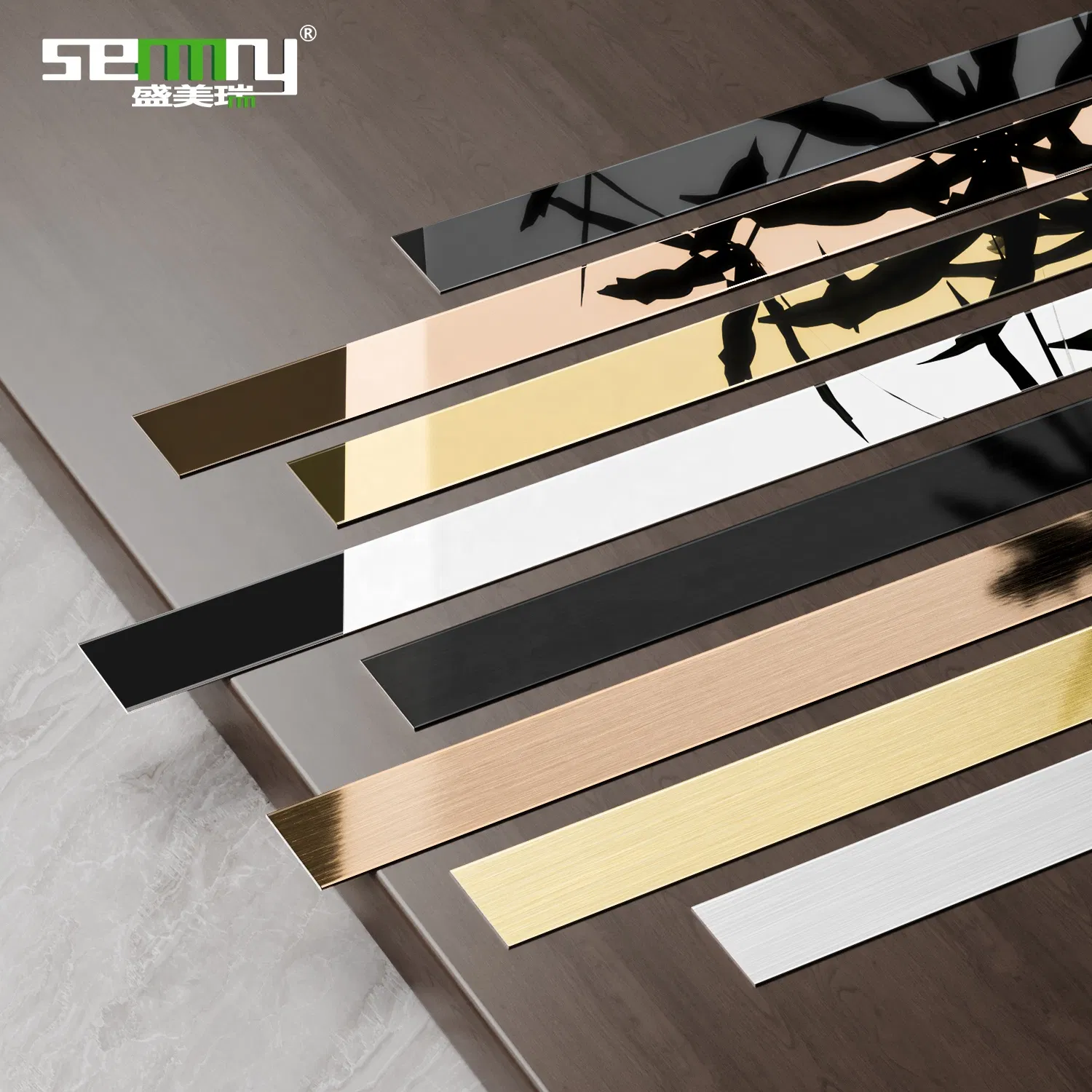 Edging Profile Stainless Steel Trims for Wall Stainless Steel Flat Bar Floor Trims Strip