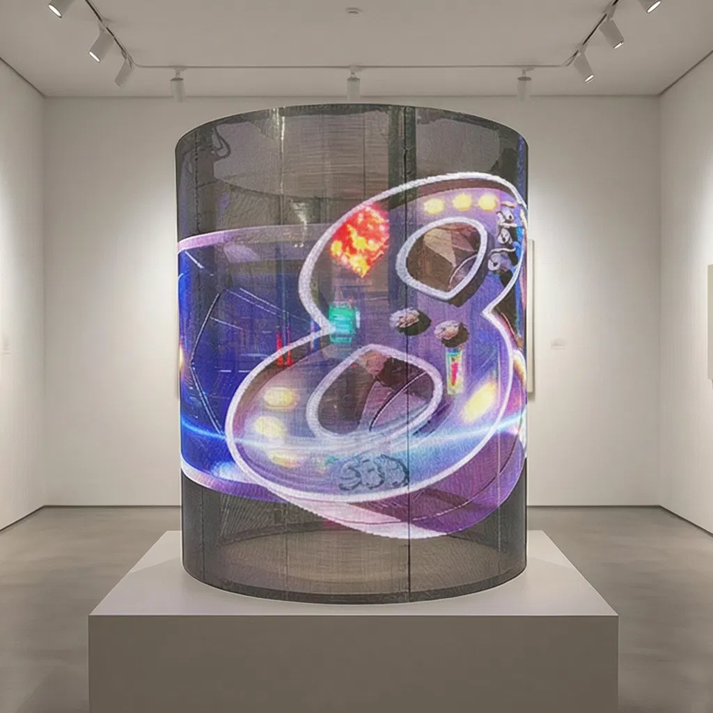 Durable LED Transparent Flexible Film Screen with Long Service Life