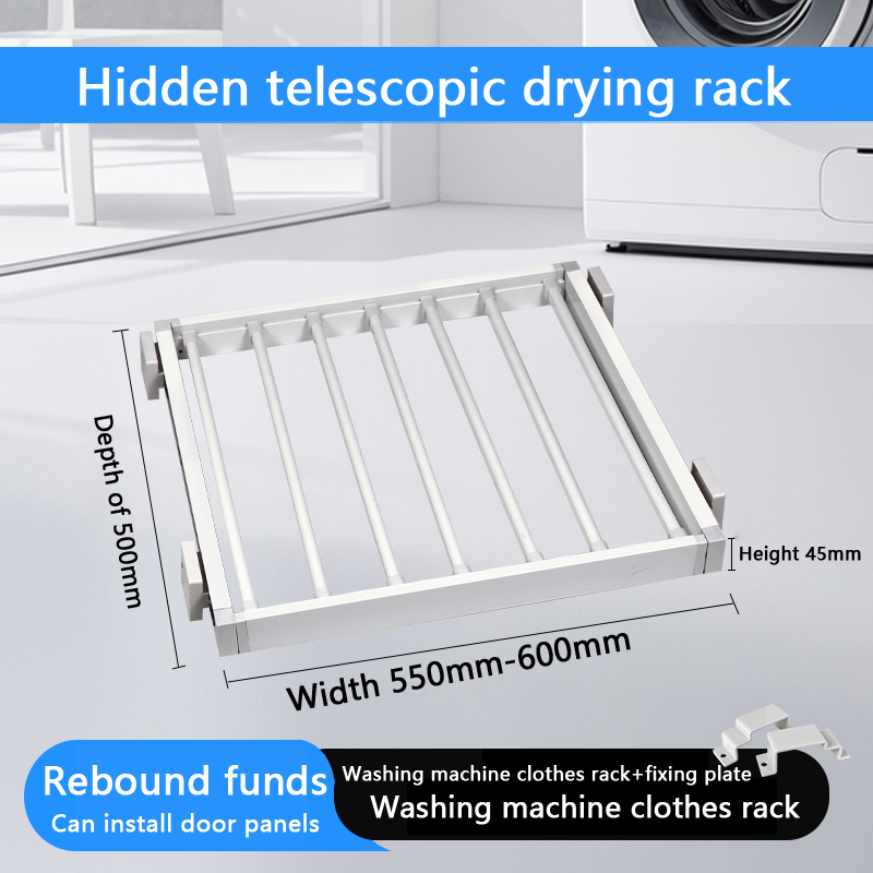 Retractable Laundry Rack with Easy Installation and Storage Options