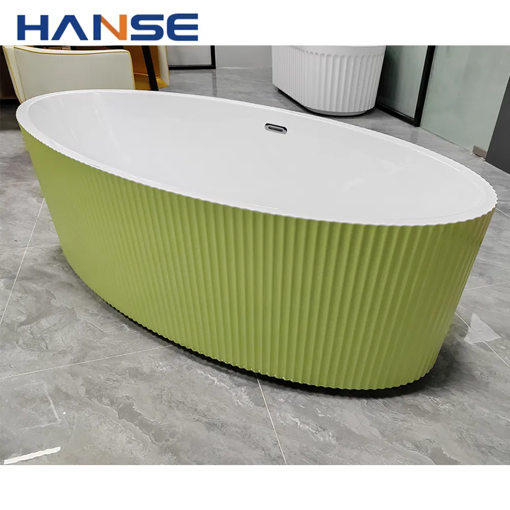 Foshan Hanse Free-Standing Hot Bathtub Acrylic Easy Clean Easy Install Art Soaking Bathtub