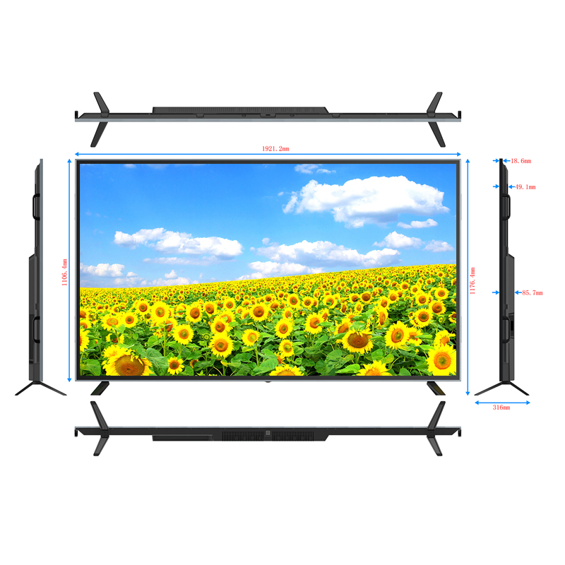 Tempered Explosion-Proof Television 50 75 85 Inch Top LCD LED Smart TV