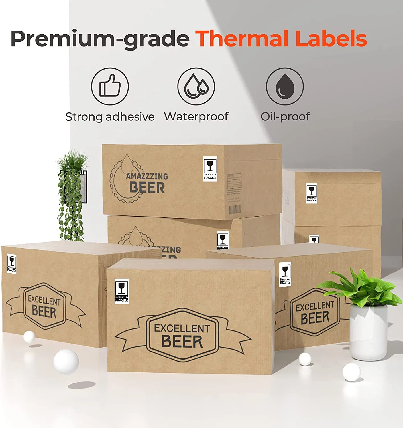 Customized Cheap Printing Thermal Label Rolls and Colored Direct Thermal Label