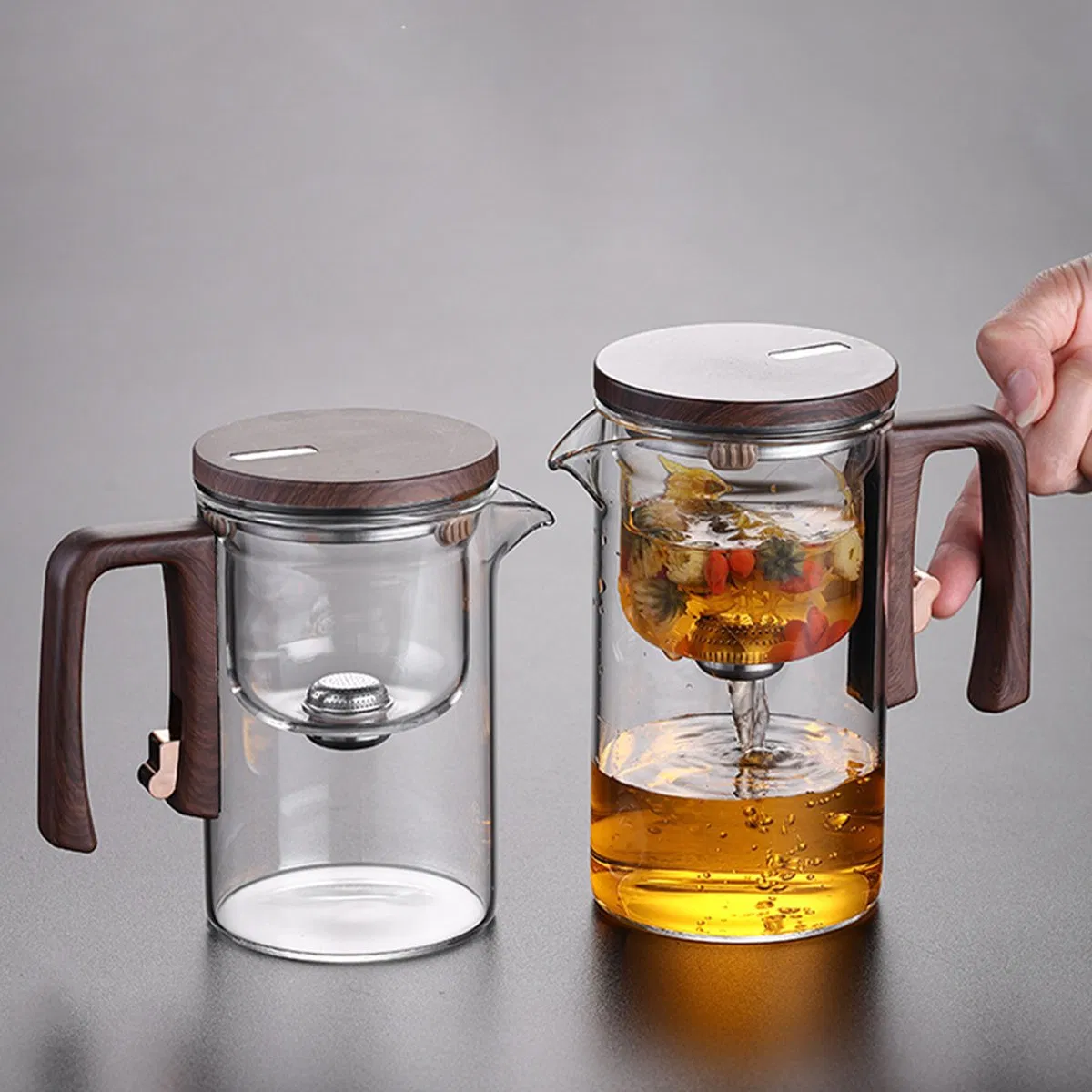Creative Heat Resistant Tea Pot Home Use High Borosilicate Glass Kettle Drinking Glass Pot