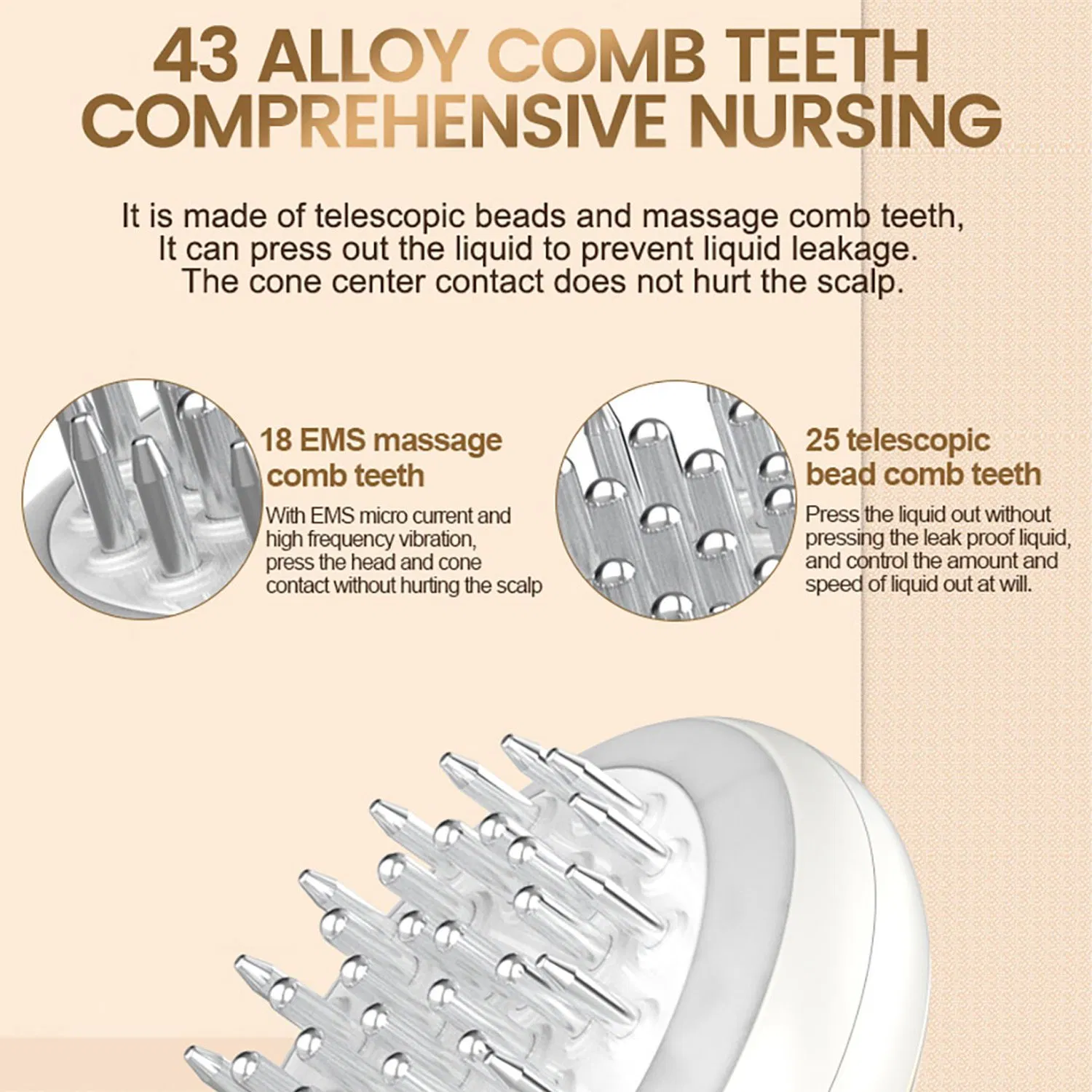 Electric Hair Growth Scalp Massage Brush Activates Hair Follicles to Promote Growth