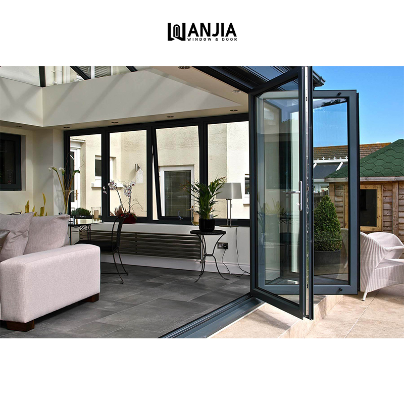 Elegant Aluminum Folding Glass Bifold Patio Doors for Sophisticated Outdoor Areas