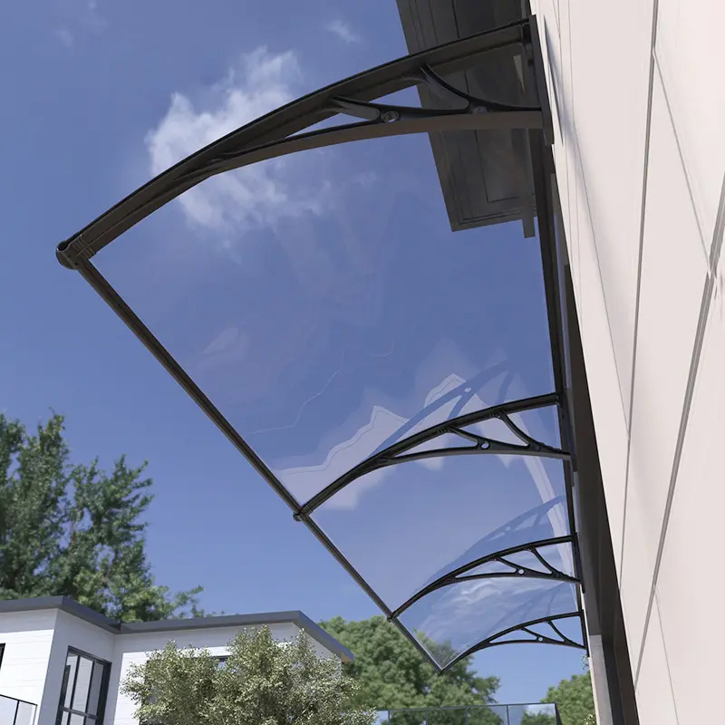 Metal Aluminum Bracket Polycarbonate Door Canopy Awning for Balcony Window Canopy Custom Awning