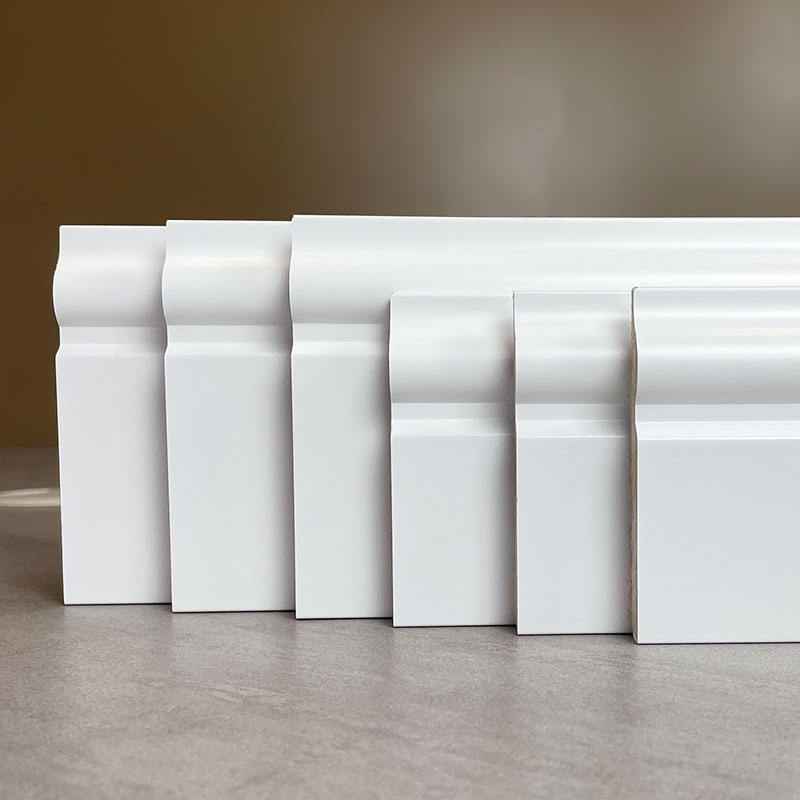Wholesale Pine Wood Moulding MDF Baseboard for Decoration with Customizable Surface Colors