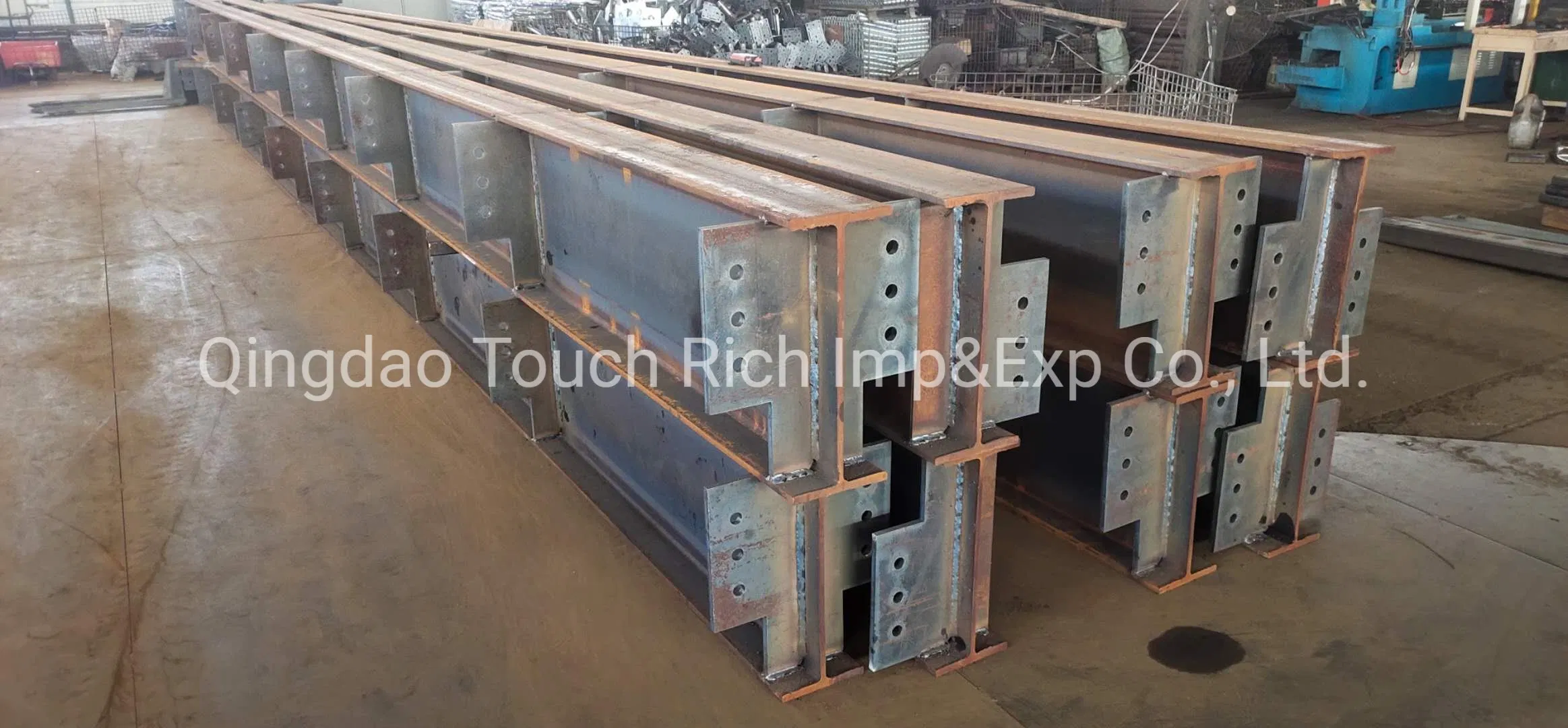 Column Steel H Post Light Steel Beam Structure Fabrication for Steel Building