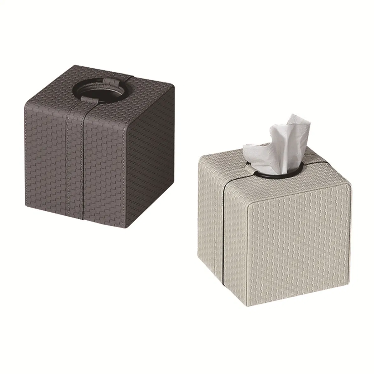 Wholesale Custom Logo Leather Tissue Box Cover