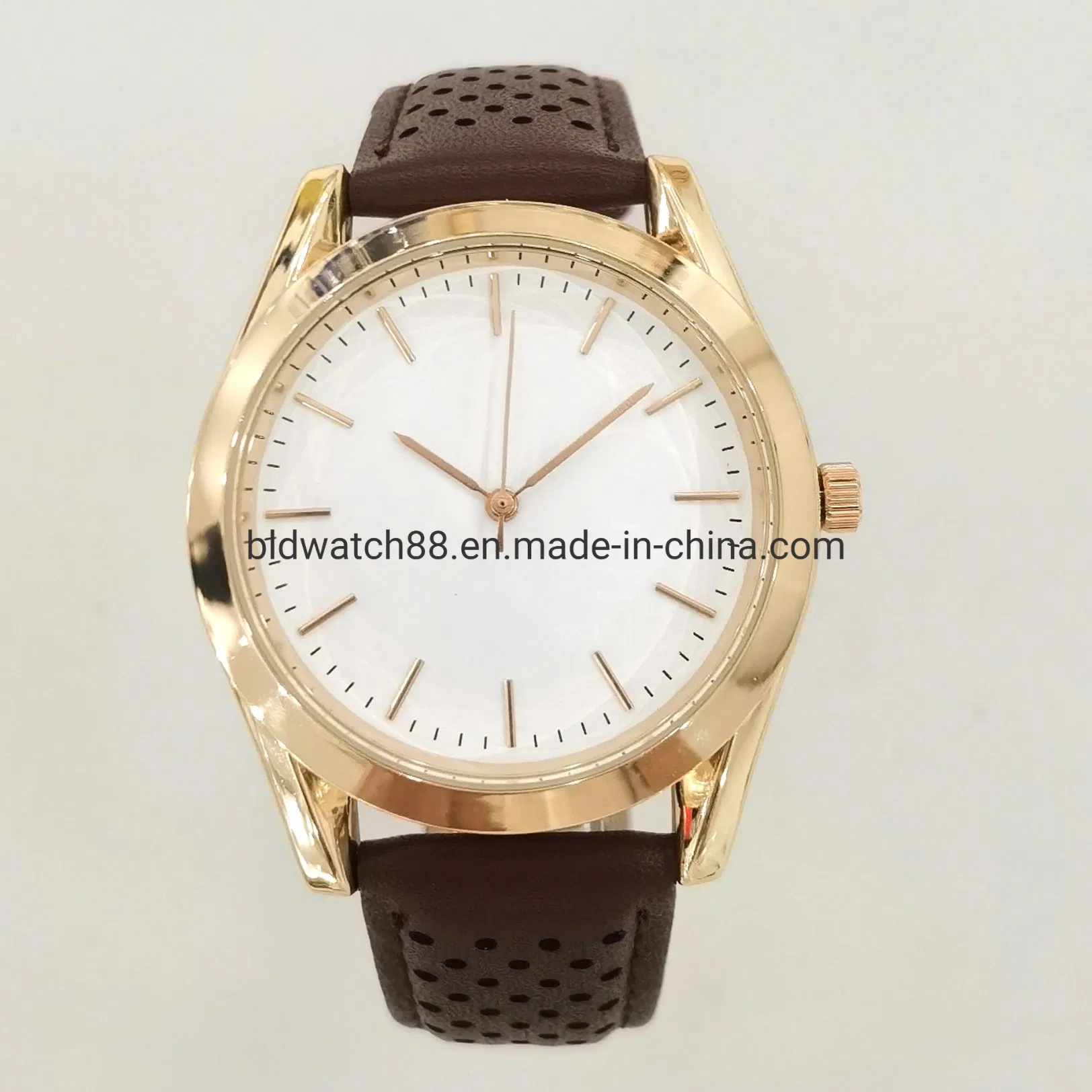 Big Size Mens Gift Watches Promotional Alloy Leather Wrist Watch 47mm