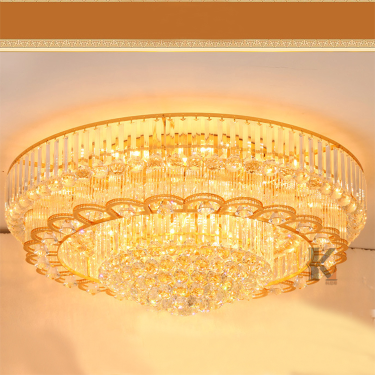 Nordic E14 Gold LED Chandelier Decorative Round Crystal Light Fixtures Design with Luxury Ceiling Light for Bedroom Living Room