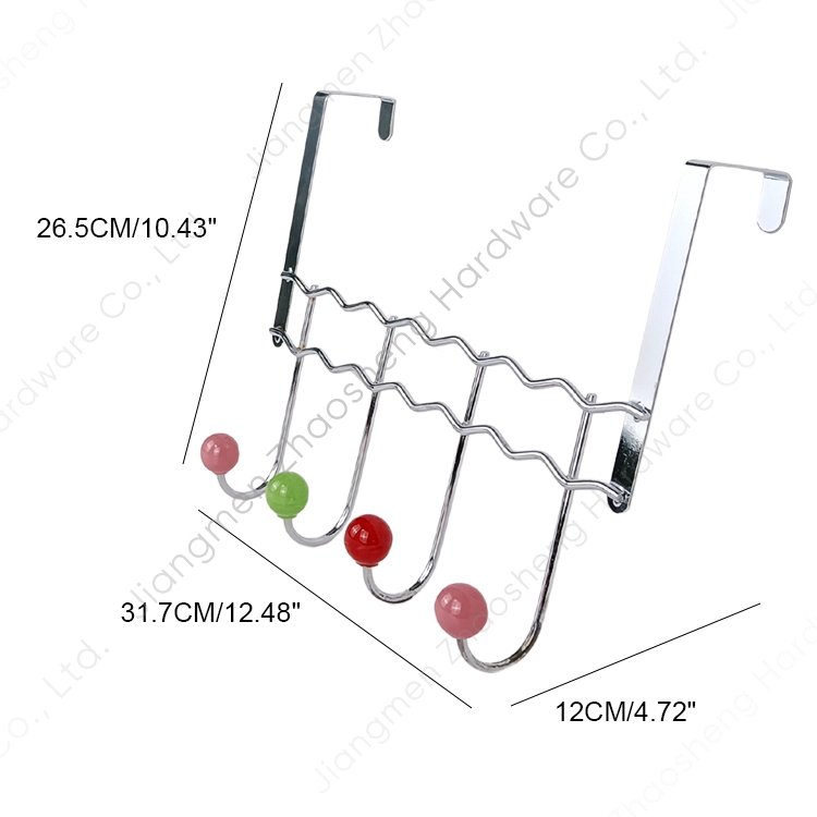 Utility Wire Bathroom Space Saving Non Slip Towel Hangers Over The Door Hook Coat Racks for Cloths Metal