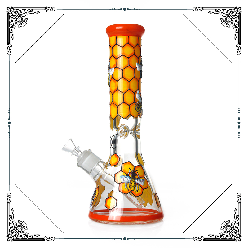 Hot-Sale Wholesale Artwork 3D Honeybee Design Glass Smoking Water Pipes