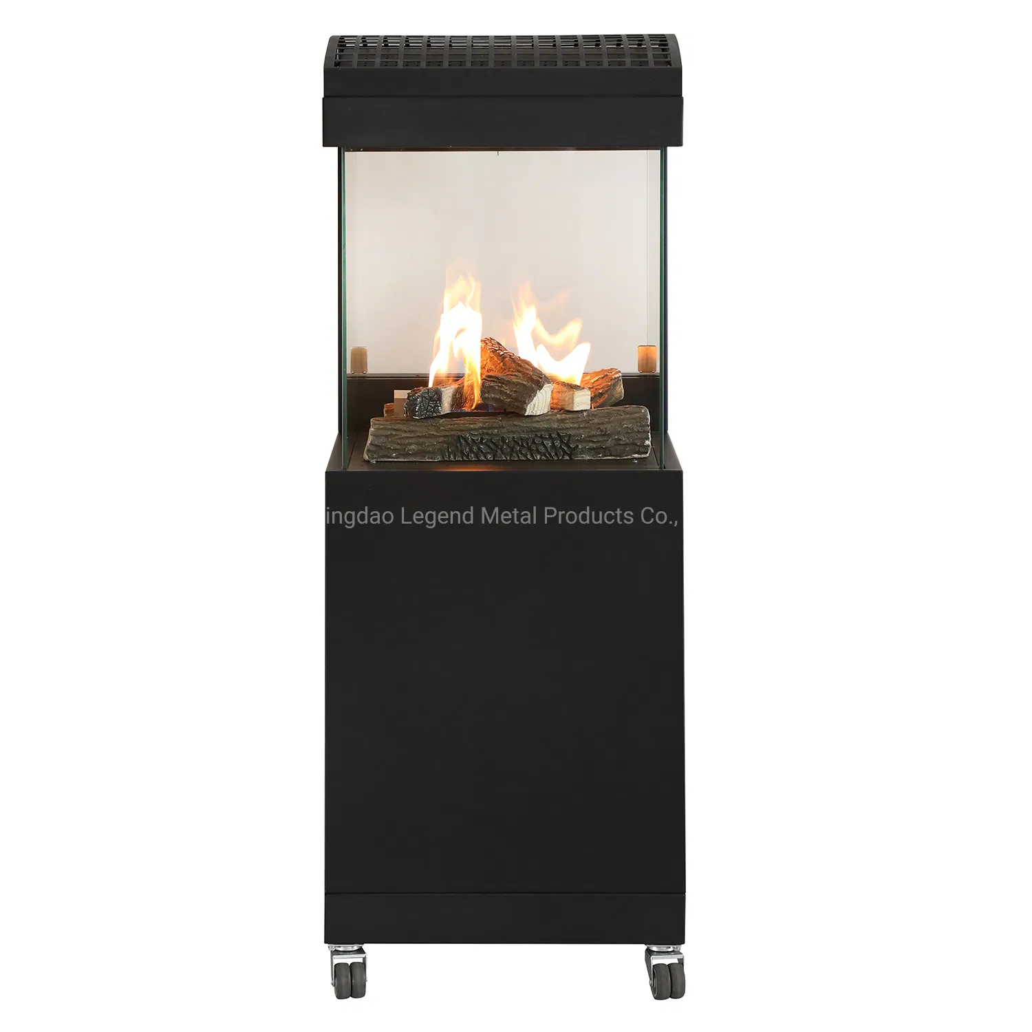 Outdoor Gas Fireplace with Ceramic Glass for Restaurant Use by LPG Muztag 500b