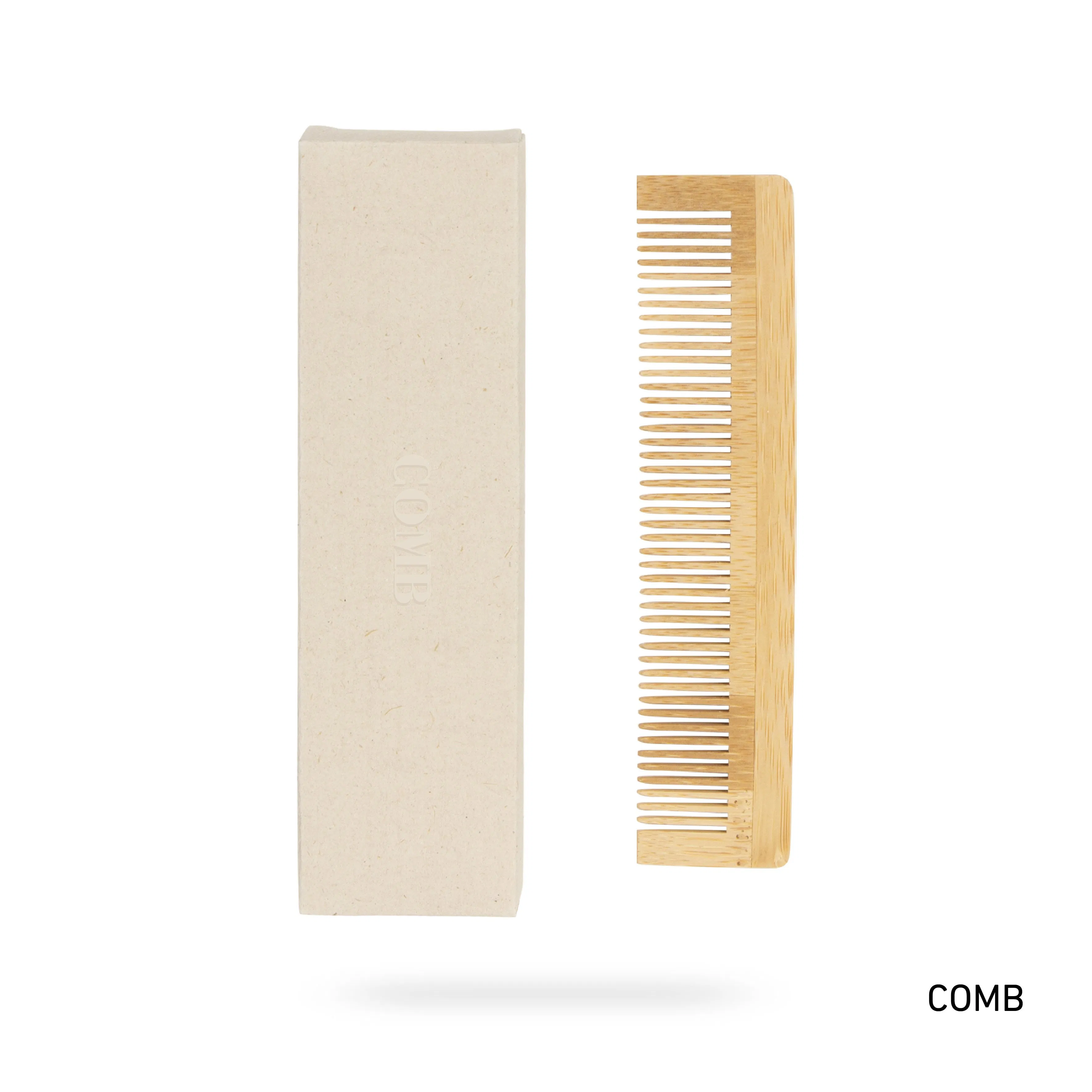 Custom Logo Eco-Friendly 5 Star Hotel Bathroom Amenities Bamboo Hair Comb