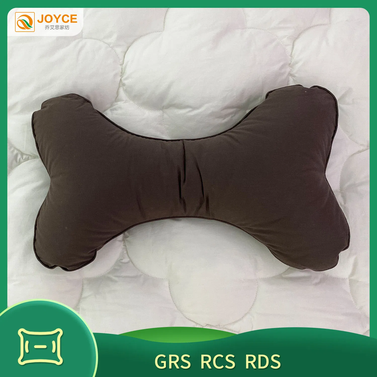 250t Velvet Resistant Worsted Cotton Cover Bone Shape Driving Neck Support Pillow