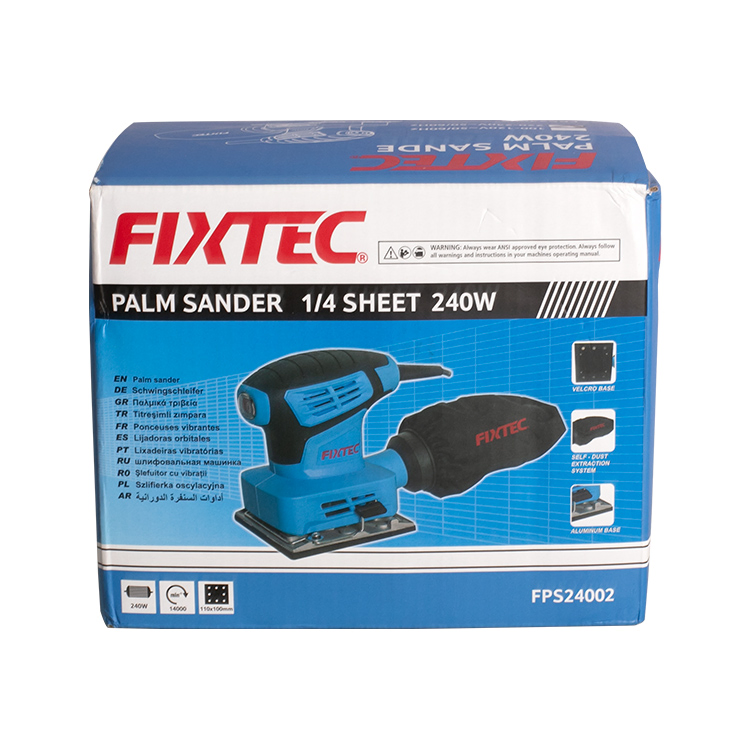 Fixtec Constant Speed Variable Speed Random Orbital Electric Sander Polisher 1/4 Sheet Palm Sander