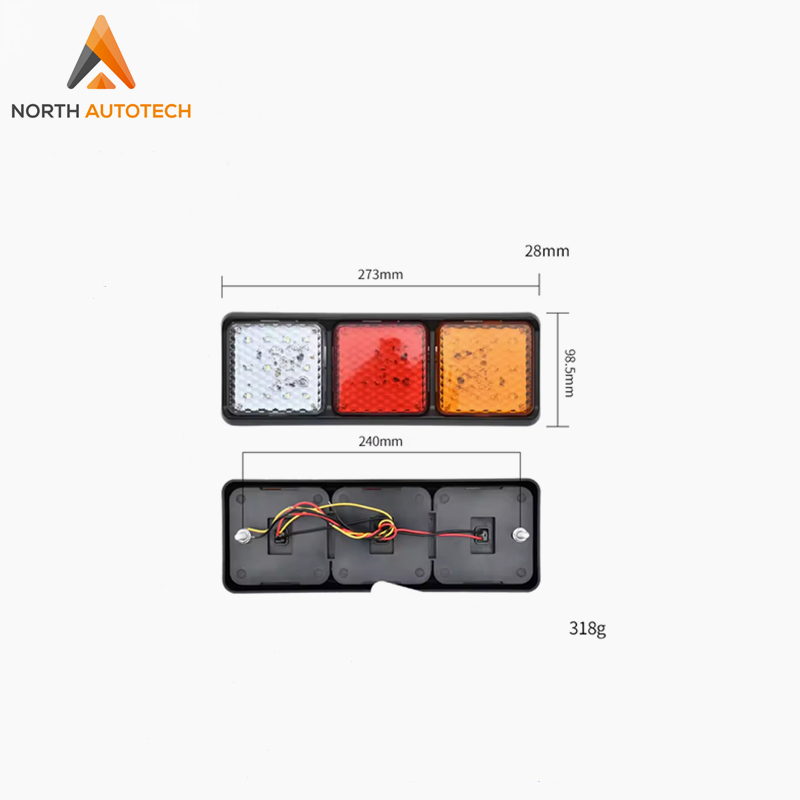 Тройная светодиодная фара для грузовика и прицепа 12В/24В