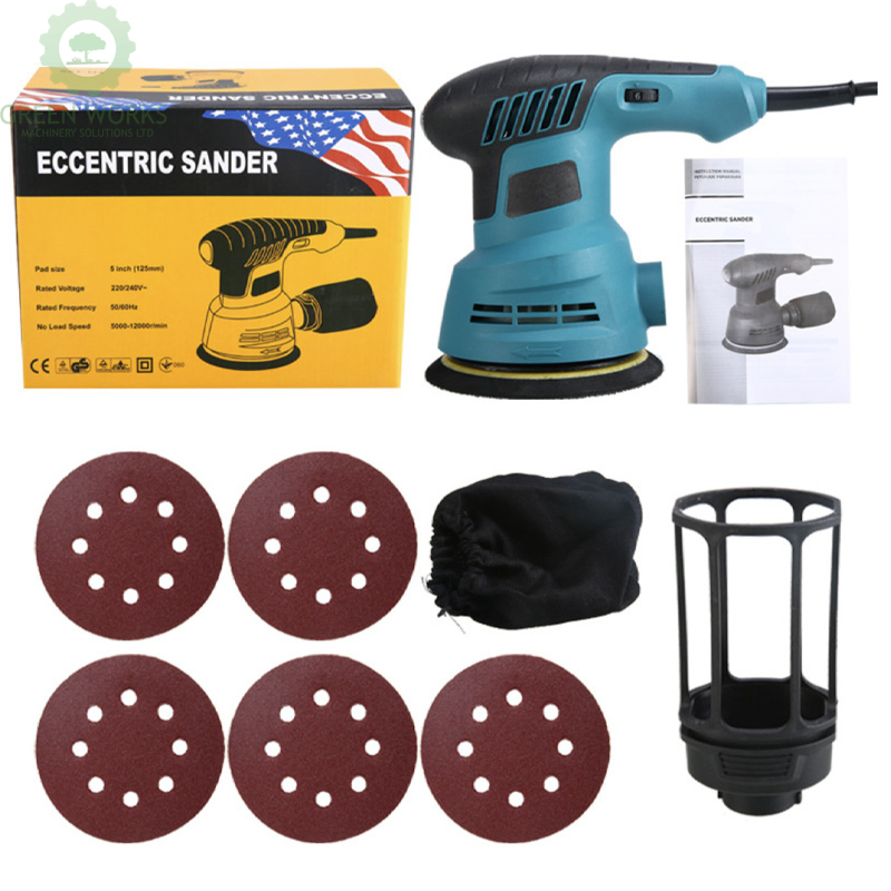 Best 300W Electric Power Corded Random Orbital Sander for Woodworking Wall Furniture Metal Car Hand Held Palm Orbit Sander