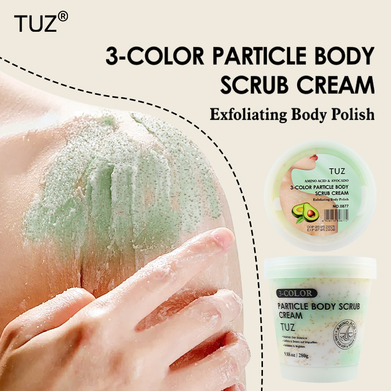 280g 6 Types Amino Acid 3 Color Particle Body Scrub Cream