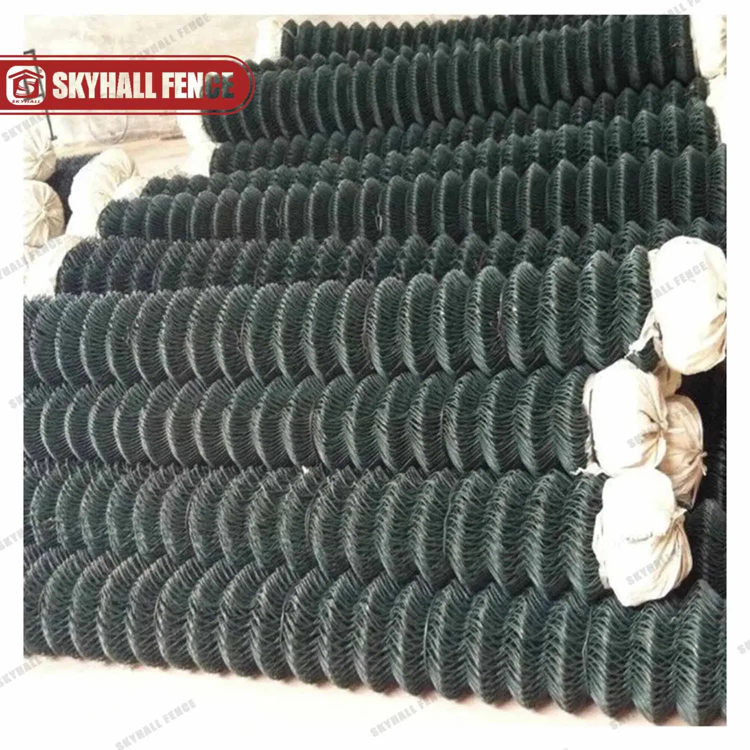 Factory Direct Black PVC Coated Chain Link Fence for Sports Court