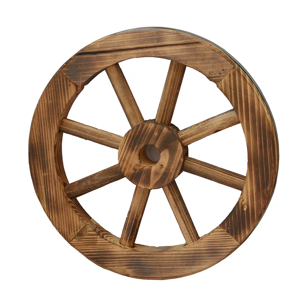 12inch Wooden Craft Wheels with Fire Burnt Finish