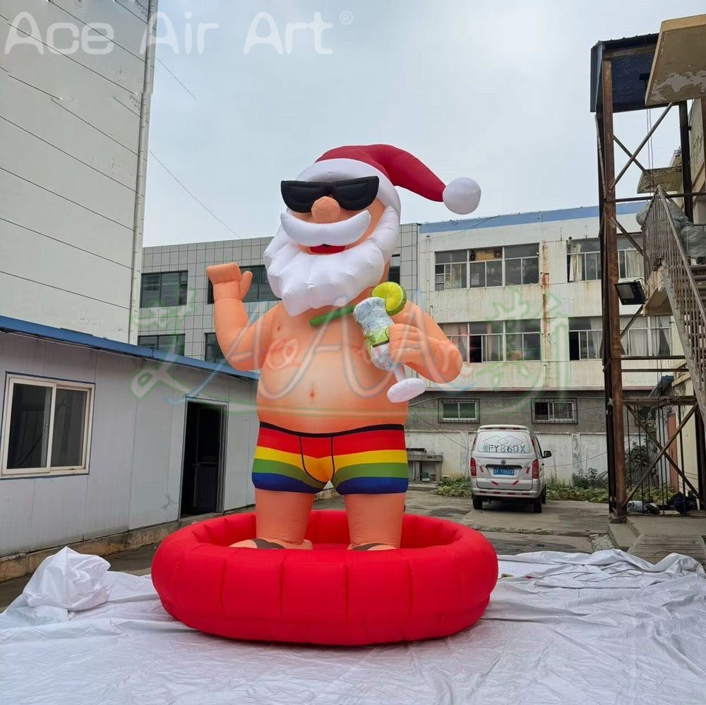 Inflatable Santa Claus Advertising Decoration Giant Inflatable Santa Man Theme Party Christmas Claus