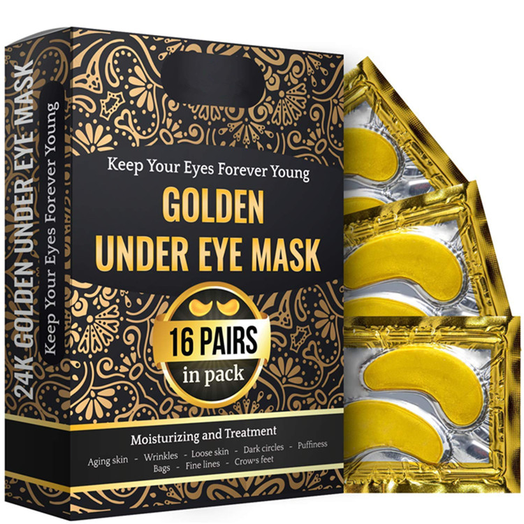 Deep Moisturizing Anti-Aging Wrinkles Treatment 24K Gold Collagen Eye Mask