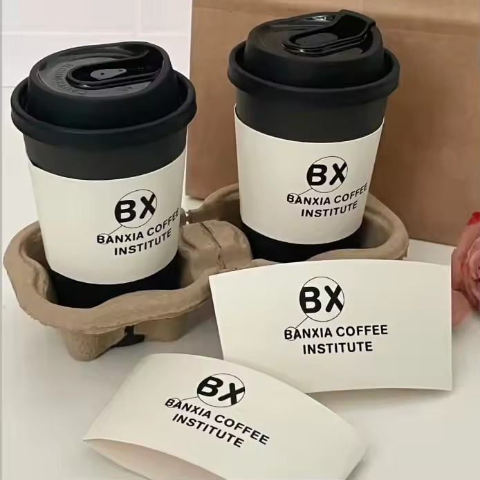 Custom Logo Corrugated Paper Coffee Sleeve for Reusable and Disposable Cups