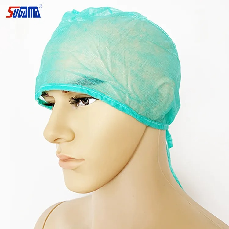 Disposable SMS Nonwoven Labs Nurse Doctor Patient Tattoo Food Service Chef Hospital Cooking Hygiene Protective Bouffant Caps