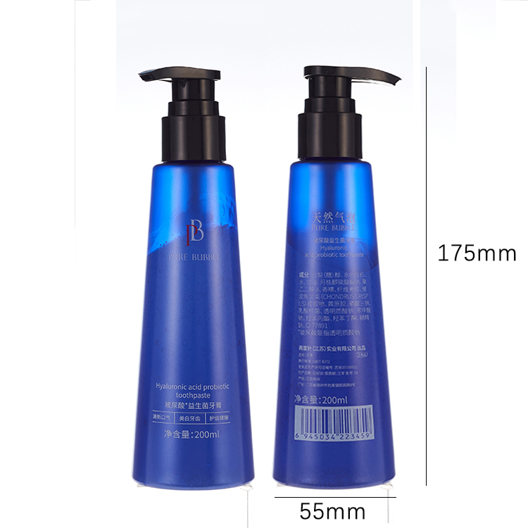 OEM Own Brand Gum Protection Oral Hygiene Hyaluronic Acid Probiotic Pump Bottle Toothpaste with Logo