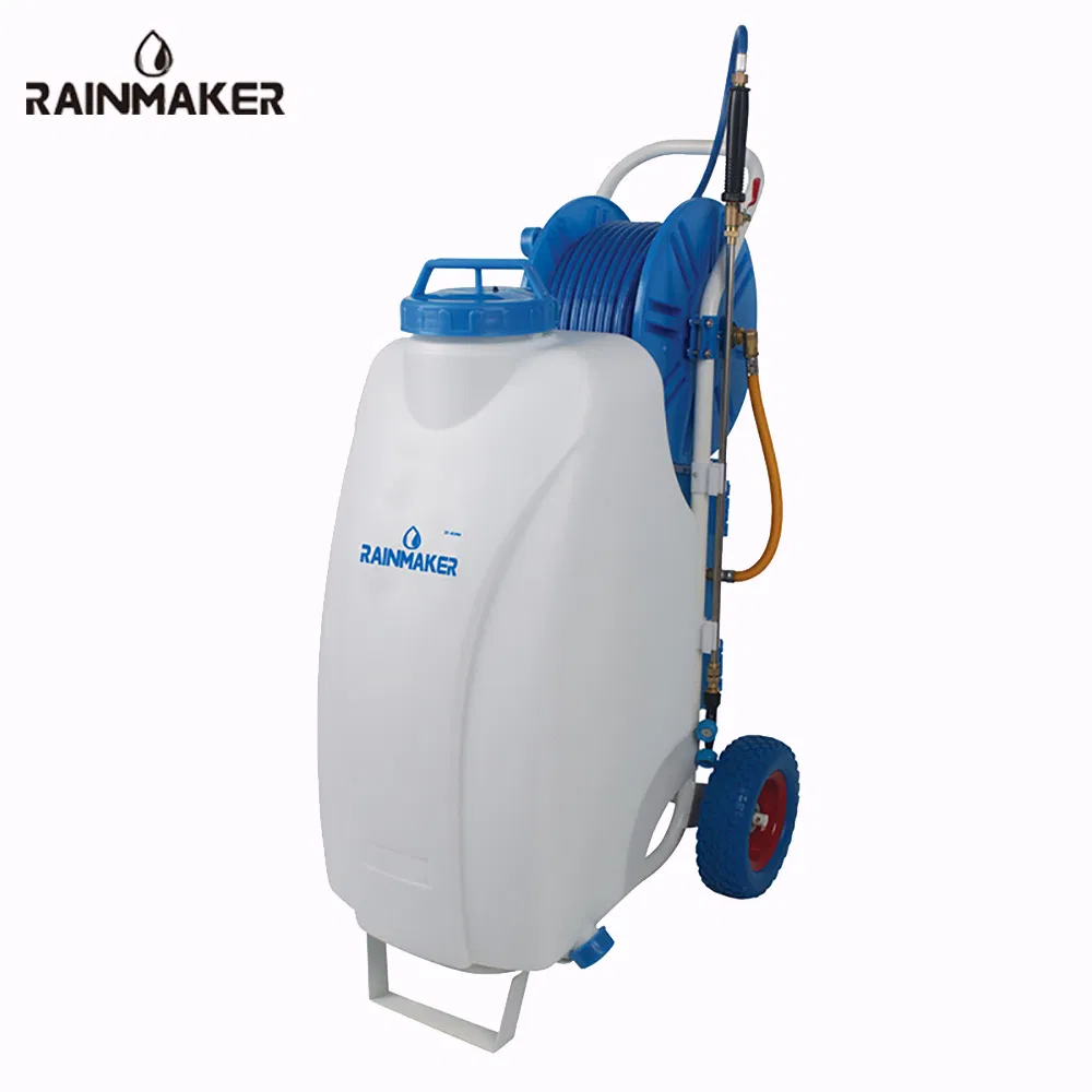 Rainmaker Customized 45L Agriculture Plastic Backpack Hand Push Battery Trolley Sprayer