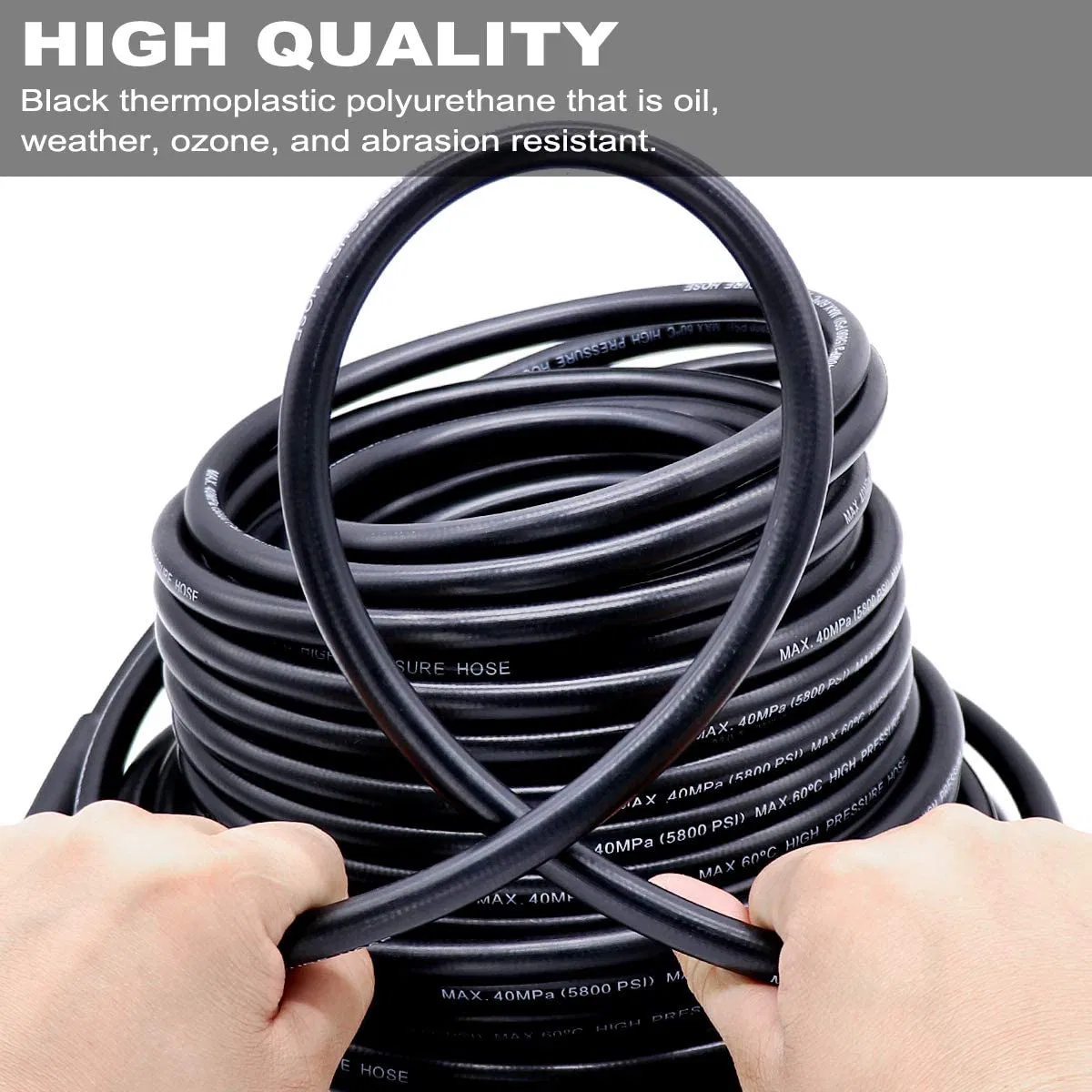 5800 Psi High Pressure Hoses for Cleaning Machines Rubber Steel Wire Hoses High Pressure Hoses