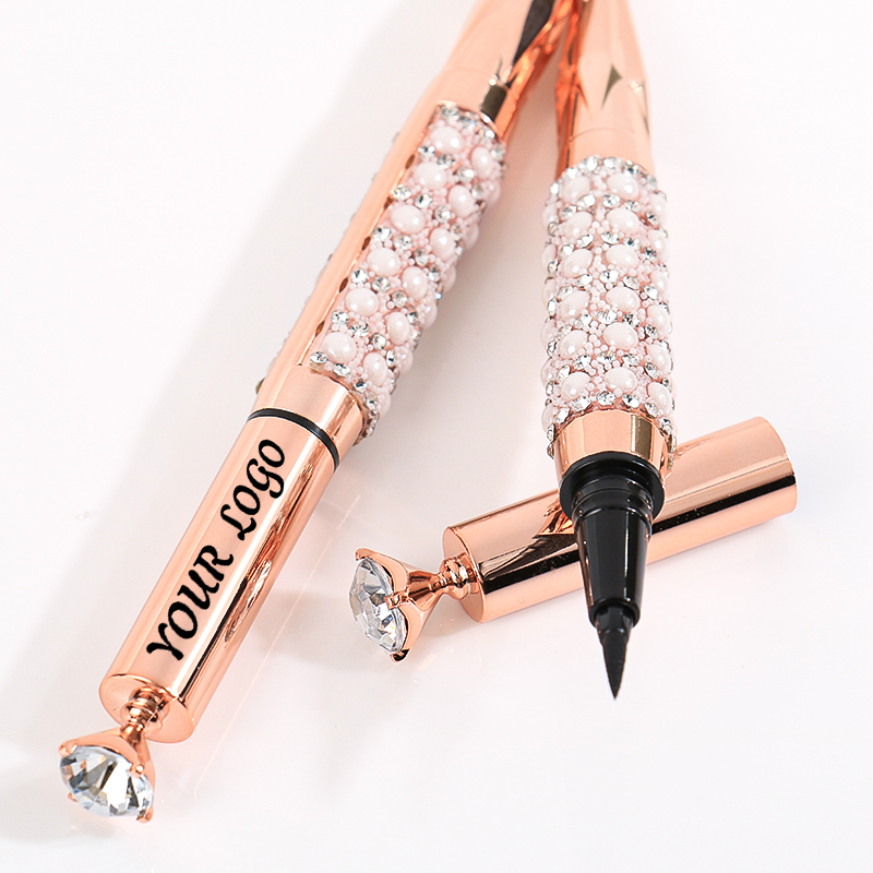 Diamond Liquid Eyeliner Waterproof Adhesive Eyeliner Pencil Custom Logo
