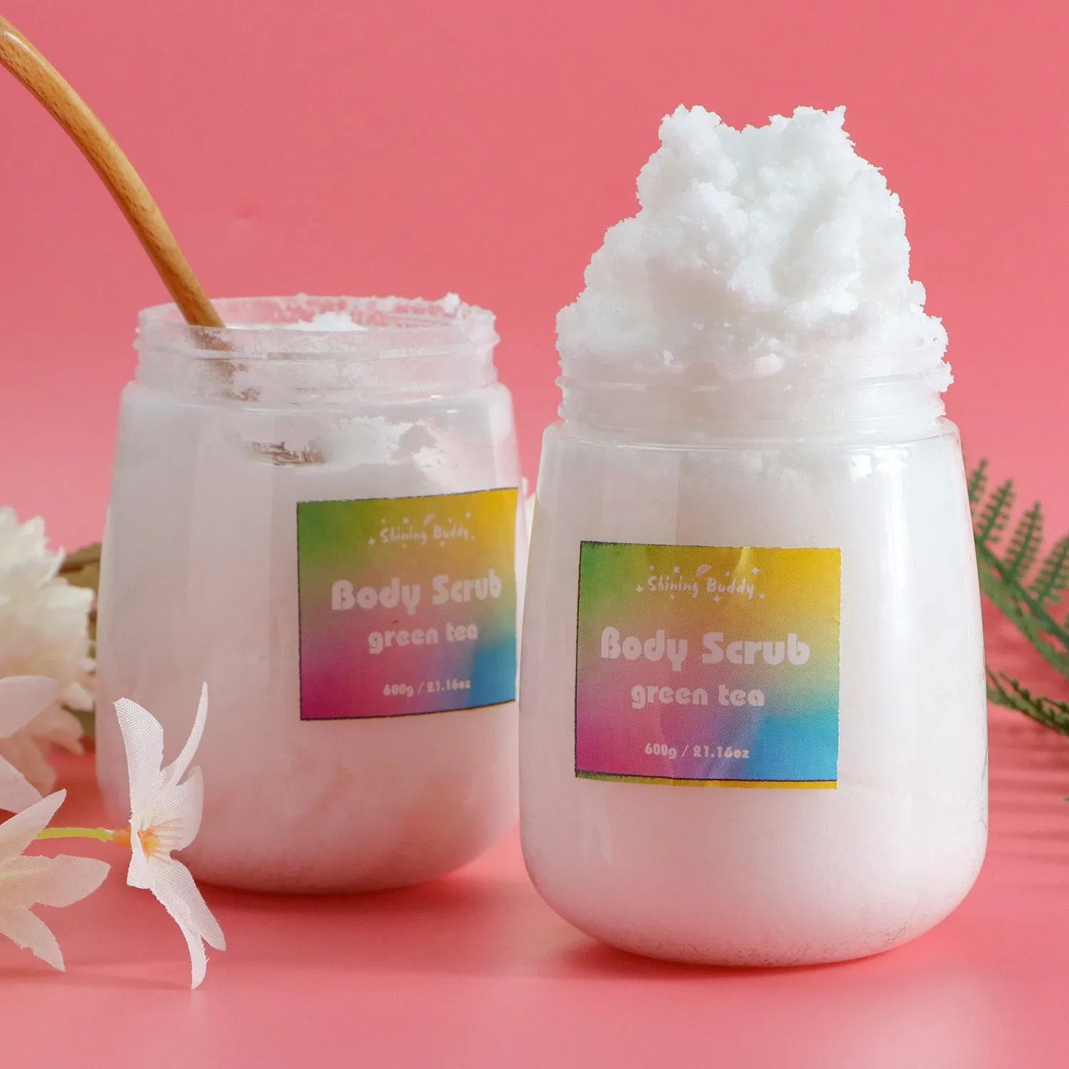 Customized Fragrance Magnolia Visibly Silky Smooth White Body Scrub Nourished Skin Homemade Body Scrub