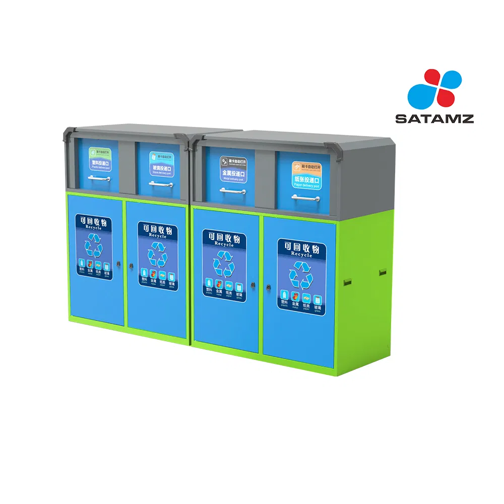 Уличная урна для раздельного сбора пластика и стекла