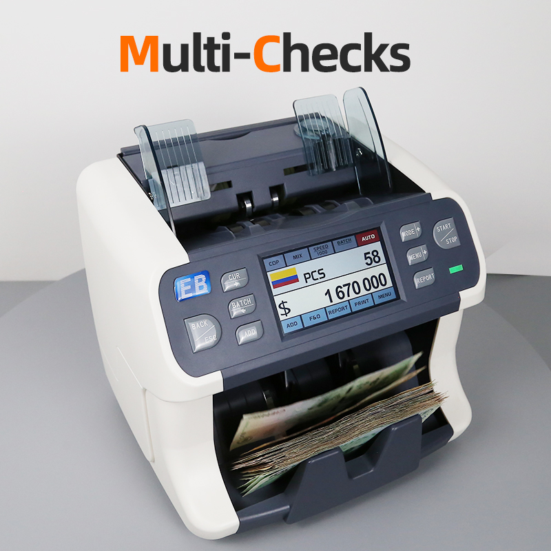 LD-2700 Two CIS Mixed Value Bill Counting Machine Money counter with TFT