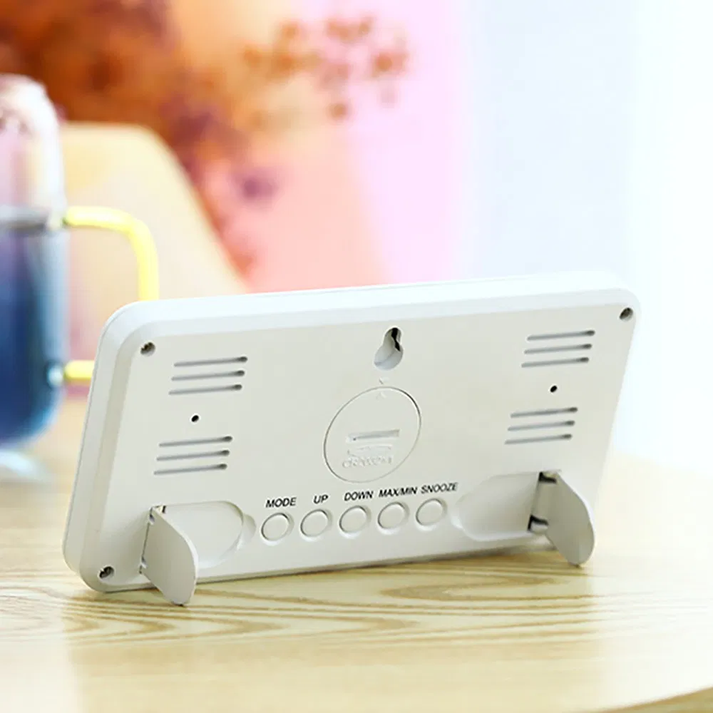 Table Digital LCD Alarm Clock with Large Display Humidity and Temperature