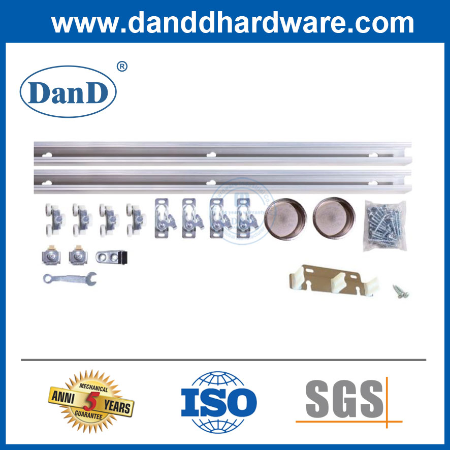 Residential Bypass Exterior Barn Door Hardware Sliding Kit for Houses Interior