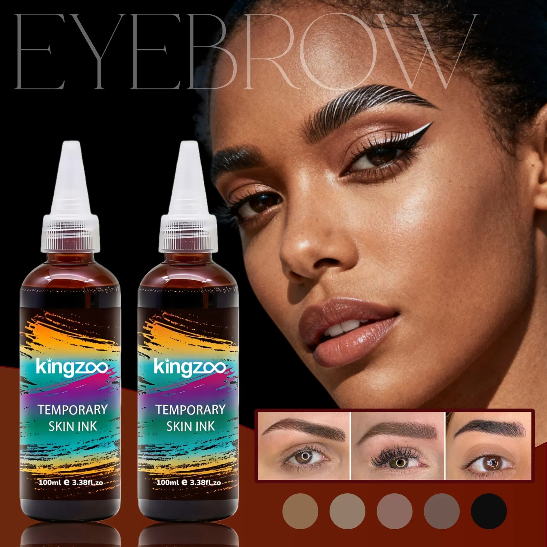 Private Label Waterproof Eyebrow Tint Spray Long-Lasting Brow Stain & Lamination Airbrush Kit