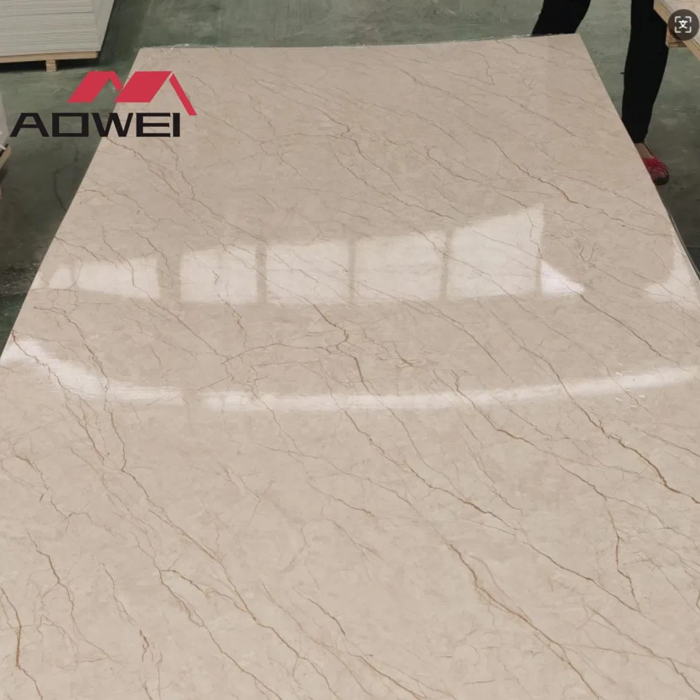 Elegant 3D Stone Vein PVC Marble Panel for Easy Installation