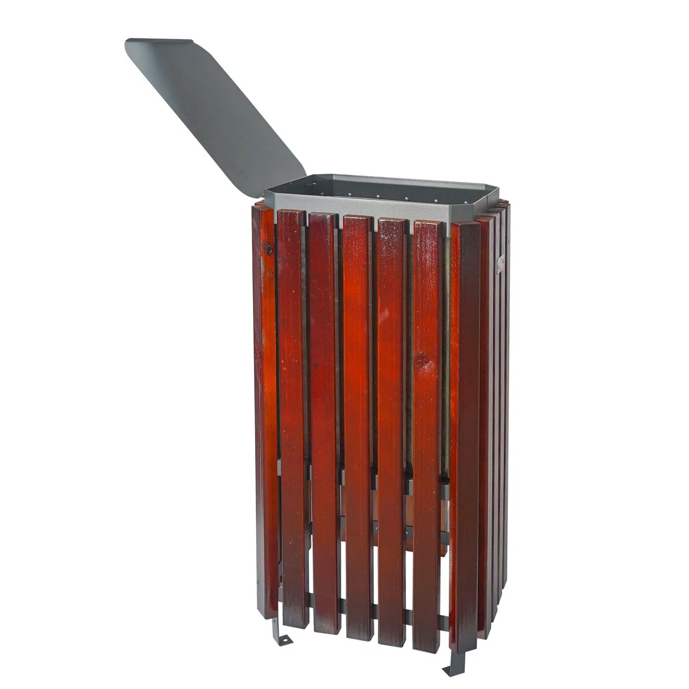 Уличная деревянная урна для мусора с нанесением логотипа